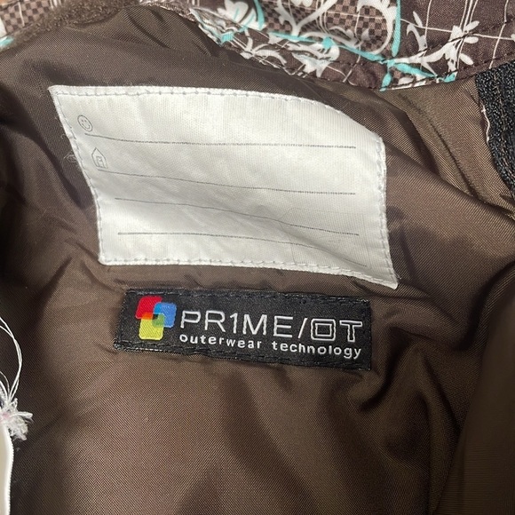 ORAGE WOMENS GIRLS SNOWBOARDING SKI PANTS W/ADJUST BAND brown aqua SZ 16 (XS/S) - Picture 7 of 16